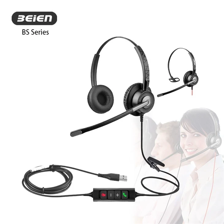 Headset Pembatalkan Bunyi Atas Telinga Dengan Mikrofon